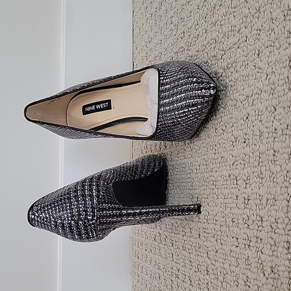 Brand new balck and white Nine West heels - Picture 3 of 4